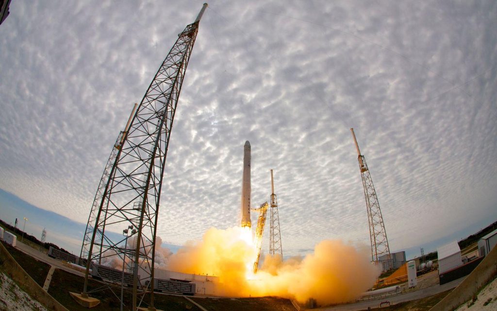 Rocket launches a satellite to monitor the climate